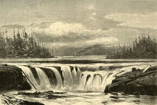 Falls of the Willamette, 1872. Creator: Alfred Harral