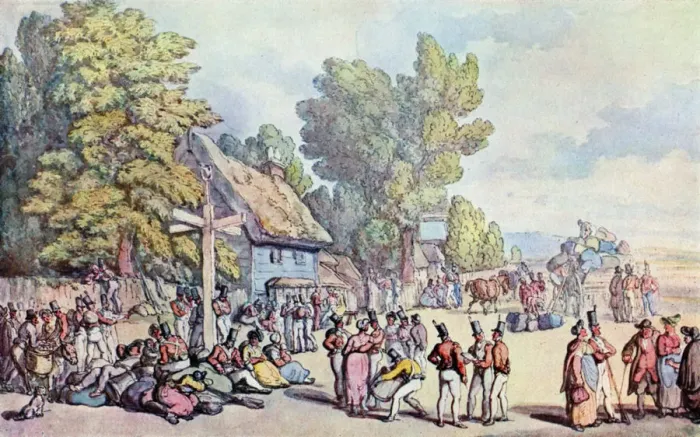 Framed Print : The Falmouth Road, late 18th-early 19th century, (1929). Artist: Thomas Rowlandson Framed Print : The Falmouth Road, late 18th-early 19th century, (1929). Artist: Thomas Rowlandson