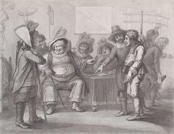 Falstaff at Justice Shallows Mustering His Recruits (Shakespeare, Henry IV, Part