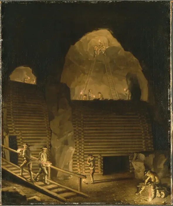 Framed Print : Falun Copper Mine, c18th century. Creator: Per Hillestrom Framed Print : Falun Copper Mine, c18th century. Creator: Per Hillestrom
