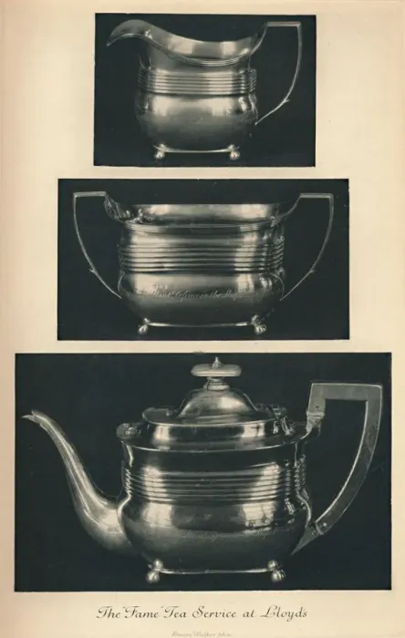 Framed Print : The Fame Tea Service at Lloyd s, c1804, (1928) Framed Print : The Fame Tea Service at Lloyd s, c1804, (1928)