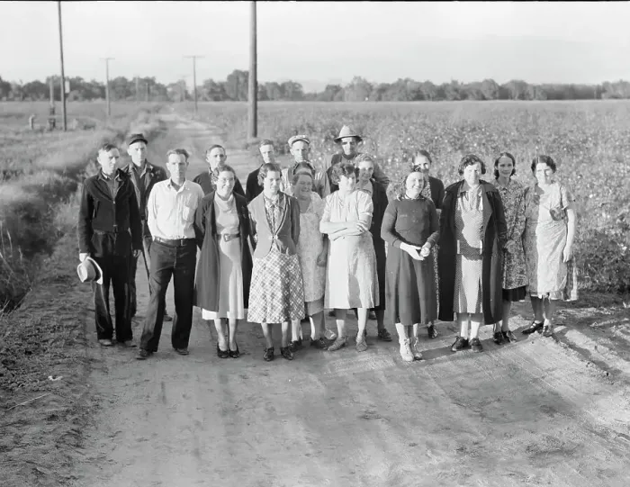 Framed Print : Ten families established by the FSA on the... Tulare County, CA, 1938. Creator: Dorothea Lange Framed Print : Ten families established by the FSA on the... Tulare County, CA, 1938. Creator: Dorothea Lange