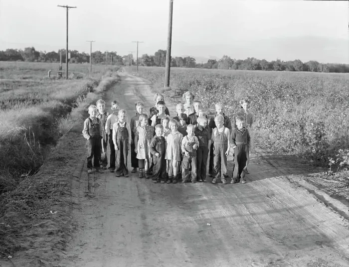 Framed Print : Ten families established by the FSA on the... Tulare County, CA, 1938. Creator: Dorothea Lange Framed Print : Ten families established by the FSA on the... Tulare County, CA, 1938. Creator: Dorothea Lange