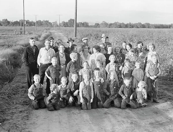 Ten families established by the FSA on the Mineral King Cooperative Farm, Tulare County, CA, 1938. Creator: Dorothea Lange