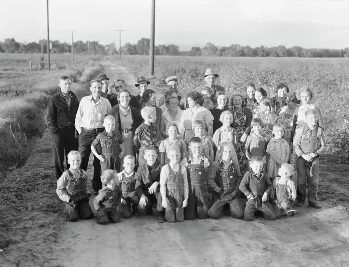 Framed Print : Ten families established by the FSA on the Mineral King Cooperative Farm, Tulare County, CA, 1938. Creator: Dorothea Lange Framed Print : Ten families established by the FSA on the Mineral King Cooperative Farm, Tulare County, CA, 1938. Creator: Dorothea Lange