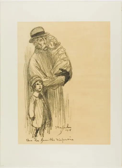Framed Print : For Families That Are Separated, 1915. Creator: Theophile Alexandre Steinlen Framed Print : For Families That Are Separated, 1915. Creator: Theophile Alexandre Steinlen