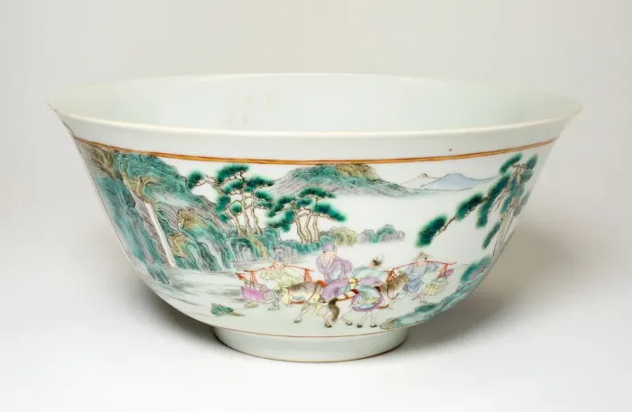 Framed Print : Famille-Rose Bowl, Qing dynasty (1644-1911), 19th century. Creator: Unknown Framed Print : Famille-Rose Bowl, Qing dynasty (1644-1911), 19th century. Creator: Unknown