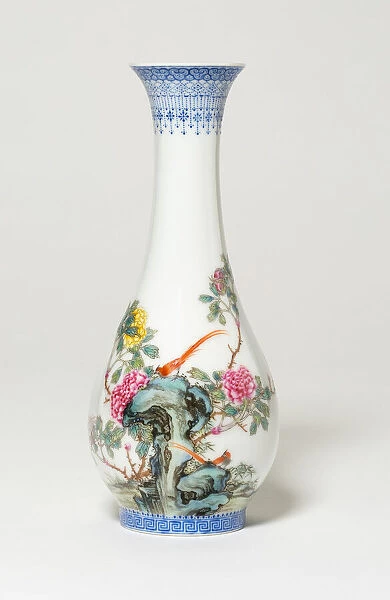 Famille-Rose Vase, first half of 20th century. Creator: Unknown