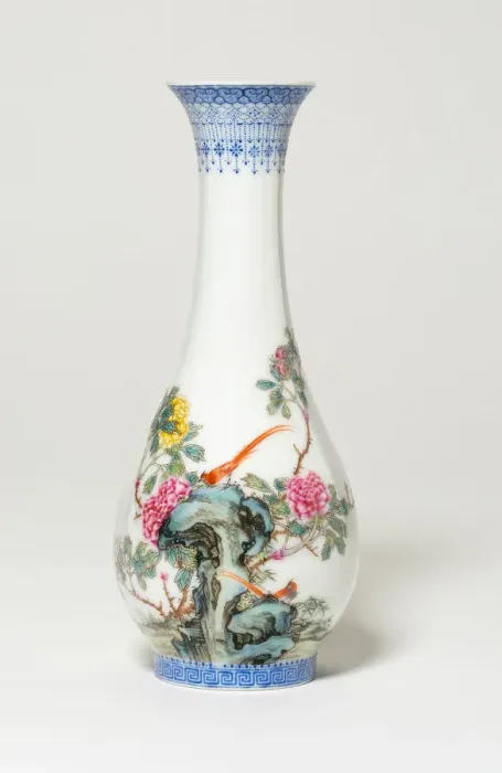 Framed Print : Famille-Rose Vase, first half of 20th century. Creator: Unknown Framed Print : Famille-Rose Vase, first half of 20th century. Creator: Unknown