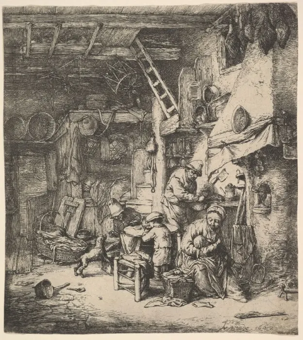 Framed Print : The Family, 1647. Creator: Adriaen van Ostade Framed Print : The Family, 1647. Creator: Adriaen van Ostade