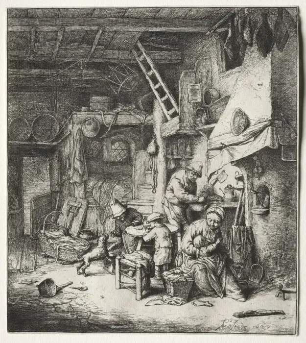 Framed Print : The Family, 1647. Creator: Adriaen van Ostade (Dutch, 1610-1684) Framed Print : The Family, 1647. Creator: Adriaen van Ostade (Dutch, 1610-1684)