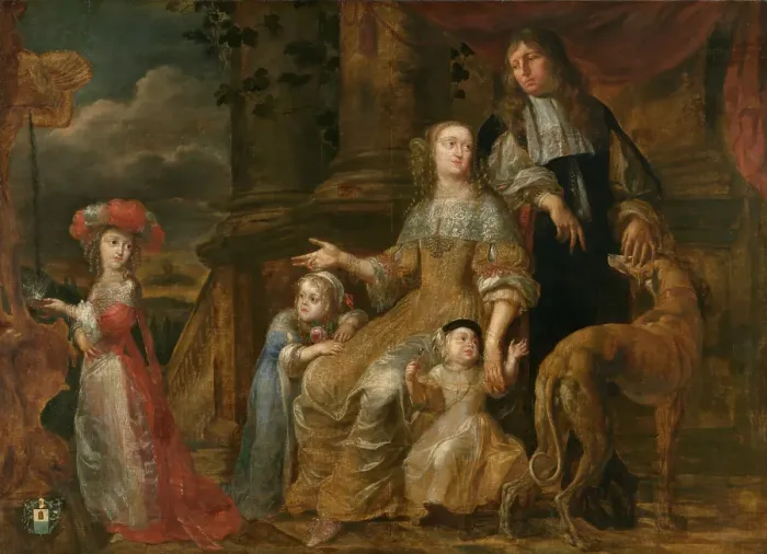 Framed Print : Family de Bie. Creator: Theodor Boeyermans Framed Print : Family de Bie. Creator: Theodor Boeyermans
