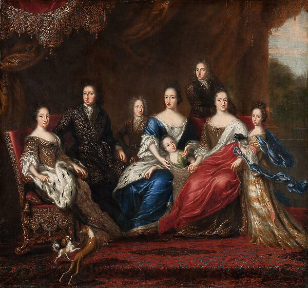 The Family of Charles XI of Sweden with relatives from the Duchy of Holstein-Gottorp, 1691. Artist: Ehrenstrahl, David Klocker (1629-1698)