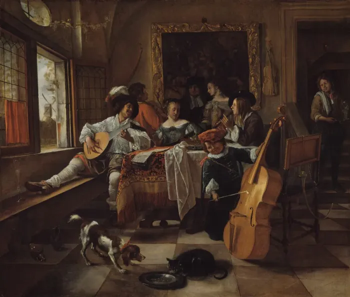 Framed Print : The Family Concert, 1666. Creator: Jan Steen Framed Print : The Family Concert, 1666. Creator: Jan Steen