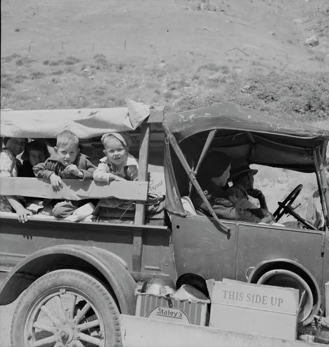 Framed Print : Family of drought refugees on US 99 near Bakersfield, California, 1937. Creator: Dorothea Lange Framed Print : Family of drought refugees on US 99 near Bakersfield, California, 1937. Creator: Dorothea Lange