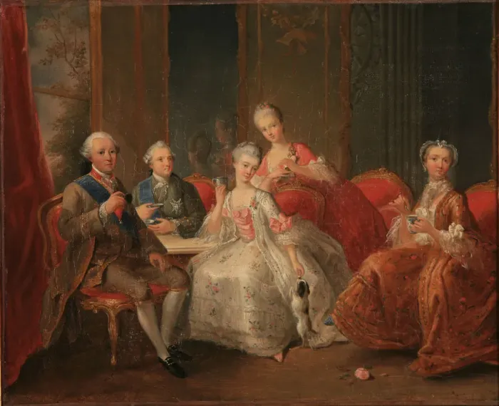 Framed Print : The Family of the Duke of Penthievre, also known as The Cup of Chocolate, 1768 Framed Print : The Family of the Duke of Penthievre, also known as The Cup of Chocolate, 1768