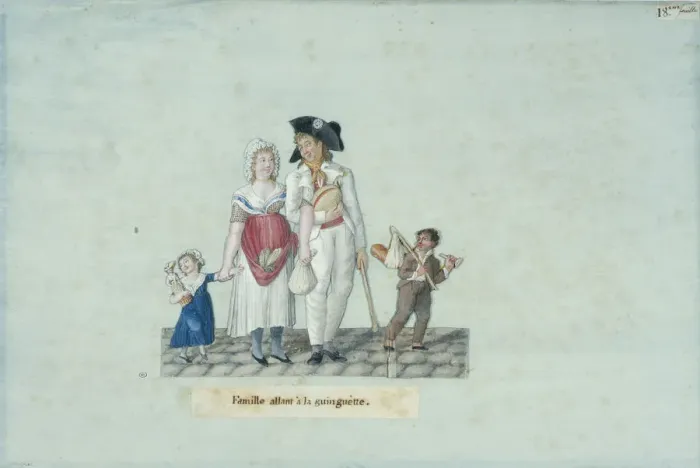 Framed Print : Family going to the tavern, c. 1793 Framed Print : Family going to the tavern, c. 1793