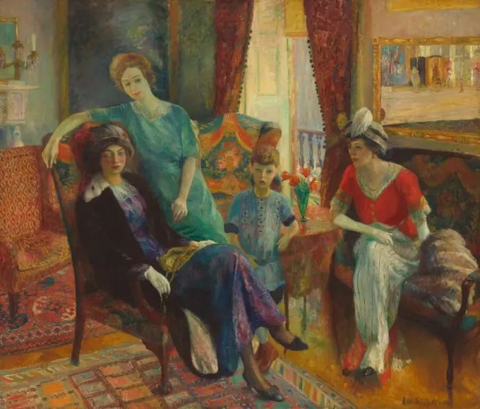 Framed Print : Family Group, 1910 / 1911. Creator: William James Glackens Framed Print : Family Group, 1910 / 1911. Creator: William James Glackens