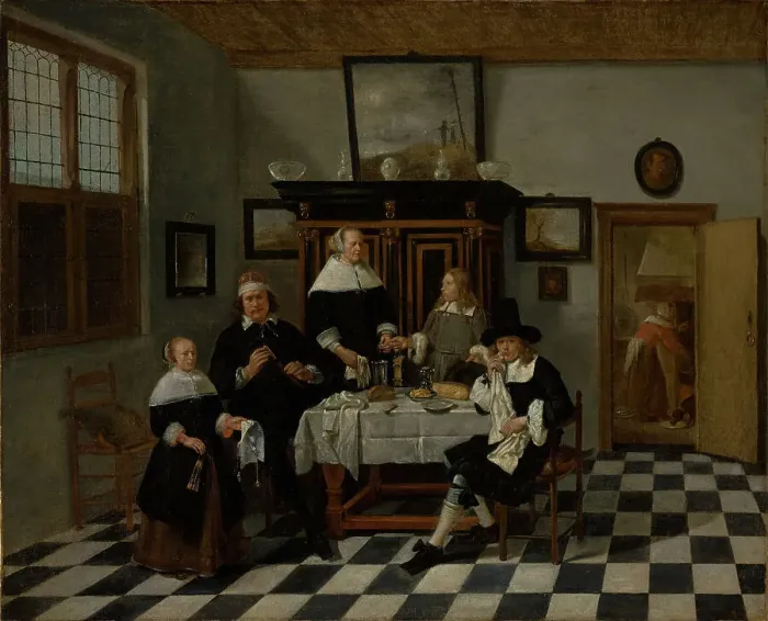 Framed Print : Family Group in an Interior, about 1658-1660. Creator: Gerritsz Quiringh van Brekelenkam Framed Print : Family Group in an Interior, about 1658-1660. Creator: Gerritsz Quiringh van Brekelenkam