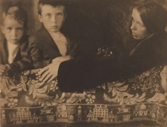 Framed Print : Family Group (Mrs. White, Maynard & Lewis), c. 1899. Creator: Gertrude Kasebier Framed Print : Family Group (Mrs. White, Maynard & Lewis), c. 1899. Creator: Gertrude Kasebier