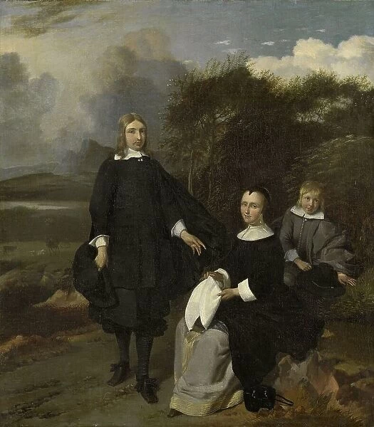 Family in a Landscape, 1650-1660. Creator: Barend Graat