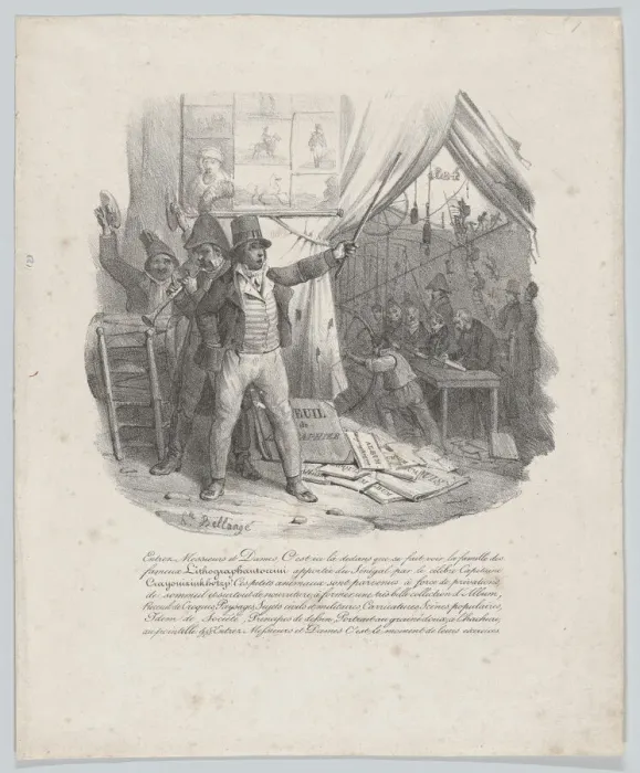 Framed Print : The Family of the Lithographautoccini, 1824. Creator: Hippolyte Bellangé Framed Print : The Family of the Lithographautoccini, 1824. Creator: Hippolyte Bellangé