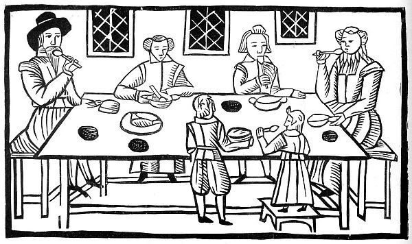 A family meal, early 17th century, (1893)