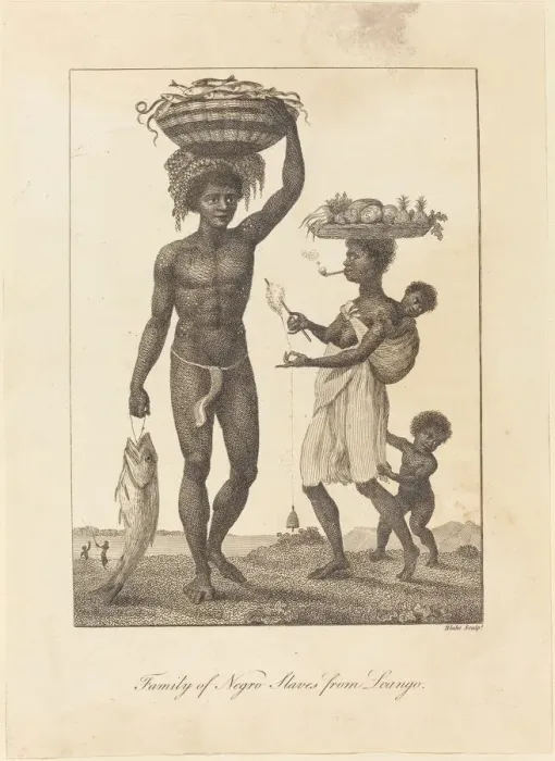 Framed Print : Family of Negro Slaves from Loango, 1793. Creator: William Blake Framed Print : Family of Negro Slaves from Loango, 1793. Creator: William Blake