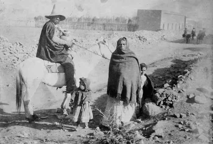 Framed Print : A family in Northern Mexico, between c1915 and c1920. Creator: Bain News Service Framed Print : A family in Northern Mexico, between c1915 and c1920. Creator: Bain News Service
