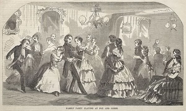 Family Party Playing at Fox and Geese, 1857. Creator: Winslow Homer (American, 1836-1910)