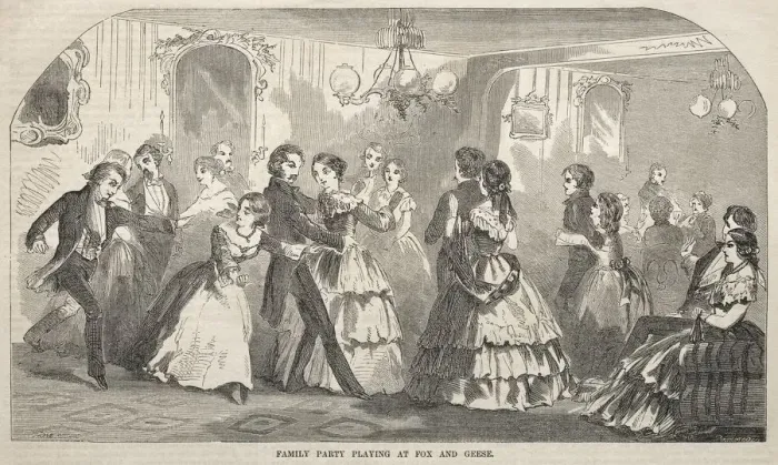 Framed Print : Family Party Playing at Fox and Geese, 1857. Creator: Winslow Homer (American, 1836-1910) Framed Print : Family Party Playing at Fox and Geese, 1857. Creator: Winslow Homer (American, 1836-1910)