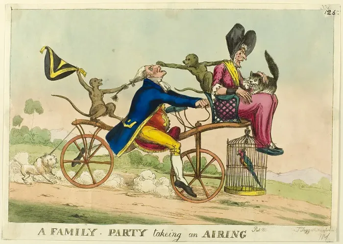 Framed Print : A Family Party Taking an Airing, 1819. Creator: William Heath Framed Print : A Family Party Taking an Airing, 1819. Creator: William Heath