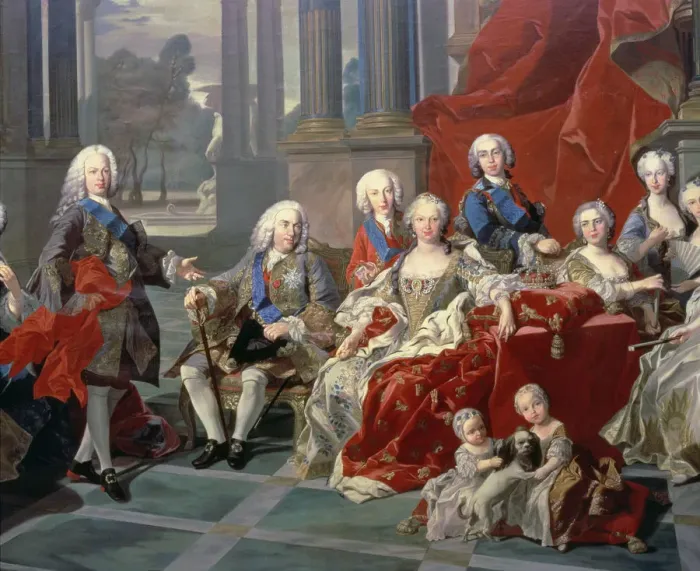 Framed Print : Detail The Family of Philip V, oil, appearing the king, his second wife Elizabeth Farnese Framed Print : Detail The Family of Philip V, oil, appearing the king, his second wife Elizabeth Farnese