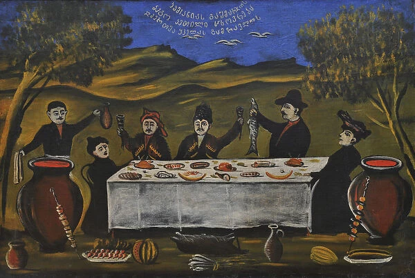 Family Picnic. Found in the Collection of State Georgian Art Museum, Tiflis (Tbilisi)