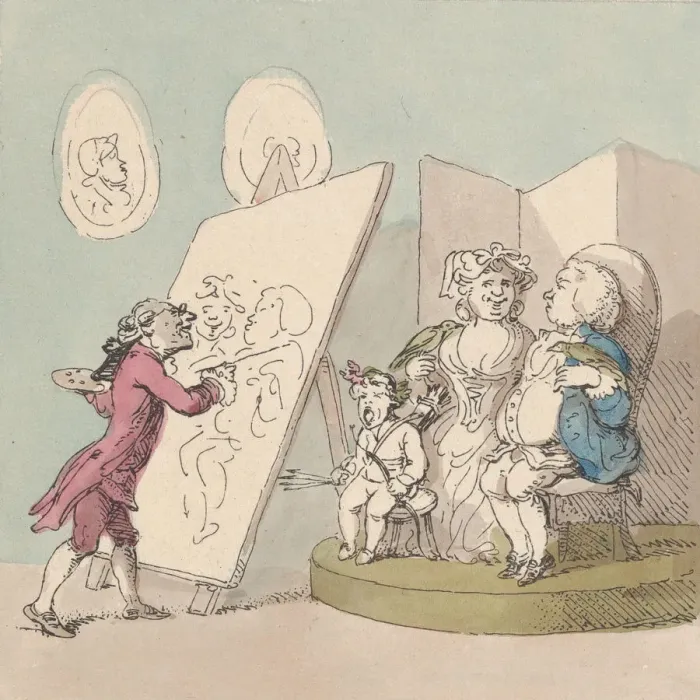 Framed Print : A Family Piece, March 1, 1803. March 1, 1803. Creator: Thomas Rowlandson Framed Print : A Family Piece, March 1, 1803. March 1, 1803. Creator: Thomas Rowlandson