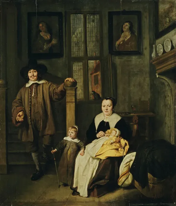 Framed Print : Family portrait, between 1622 and 1640. Creator: Thomas de Keyser Framed Print : Family portrait, between 1622 and 1640. Creator: Thomas de Keyser