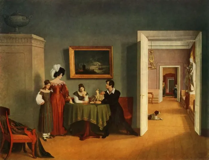 Framed Print : Family Portrait, 1830, (1965). Creator: Fyodor Tolstoy Framed Print : Family Portrait, 1830, (1965). Creator: Fyodor Tolstoy
