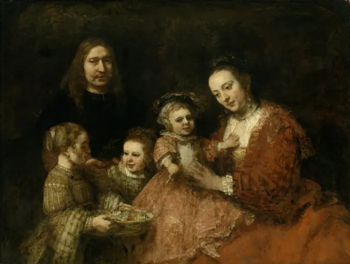 Framed Print : Family portrait, ca 1665. Artist: Rembrandt van Rhijn (1606-1669) Framed Print : Family portrait, ca 1665. Artist: Rembrandt van Rhijn (1606-1669)