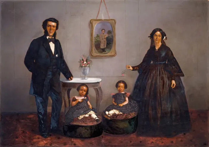 Framed Print : Family Portrait, ca. 1855. Creators: W. Penny, WL Germon Framed Print : Family Portrait, ca. 1855. Creators: W. Penny, WL Germon