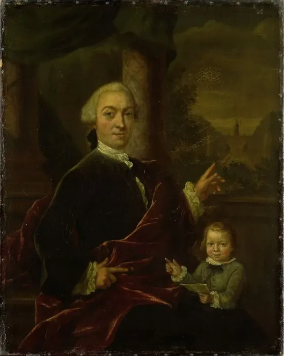 Framed Print : Family Portrait of Jan van de Poll, Banker and Burgomaster of Amsterdam with his young Son Harman, 1 Creator: Jan Maurits Quinkhard Framed Print : Family Portrait of Jan van de Poll, Banker and Burgomaster of Amsterdam with his young Son Harman, 1 Creator: Jan Maurits Quinkhard