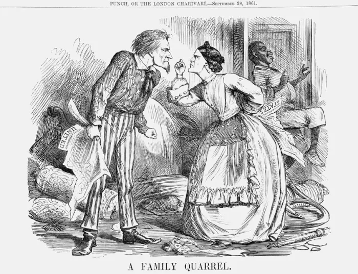 Framed Print : A Family Quarrel, 1861 Framed Print : A Family Quarrel, 1861