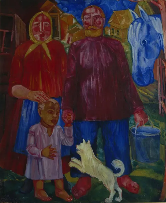 Framed Print : The Family of the Serednyaks, 1929. Artist: Palmov, Viktor Nikandrovich (1888-1929) Framed Print : The Family of the Serednyaks, 1929. Artist: Palmov, Viktor Nikandrovich (1888-1929)