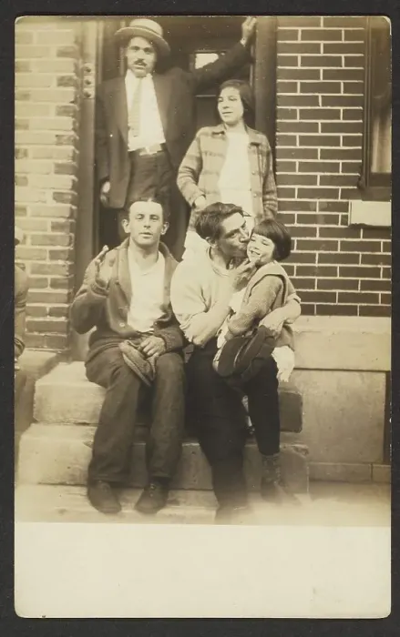 Framed Print : Family on Stoop, about 1926. Creator: John Frank Keith Framed Print : Family on Stoop, about 1926. Creator: John Frank Keith