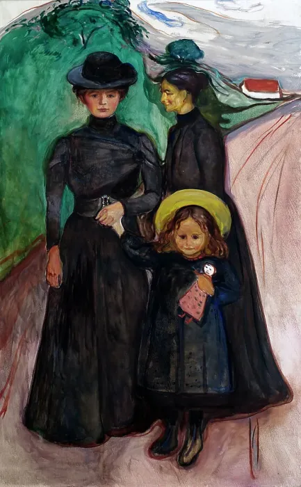 Framed Print : The Family (The Book Family), 1903. Creator: Munch; Edvard (1863-1944) Framed Print : The Family (The Book Family), 1903. Creator: Munch; Edvard (1863-1944)