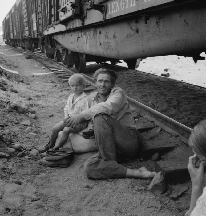 Framed Print : His family traveled with him on the freights, Washington, Toppenish, Yakima Valley, 1939. Creator: Dorothea Lange Framed Print : His family traveled with him on the freights, Washington, Toppenish, Yakima Valley, 1939. Creator: Dorothea Lange
