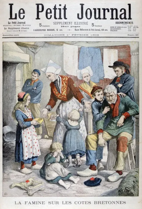 Framed Print : The famine of the Breton fishermen, 1903 Framed Print : The famine of the Breton fishermen, 1903