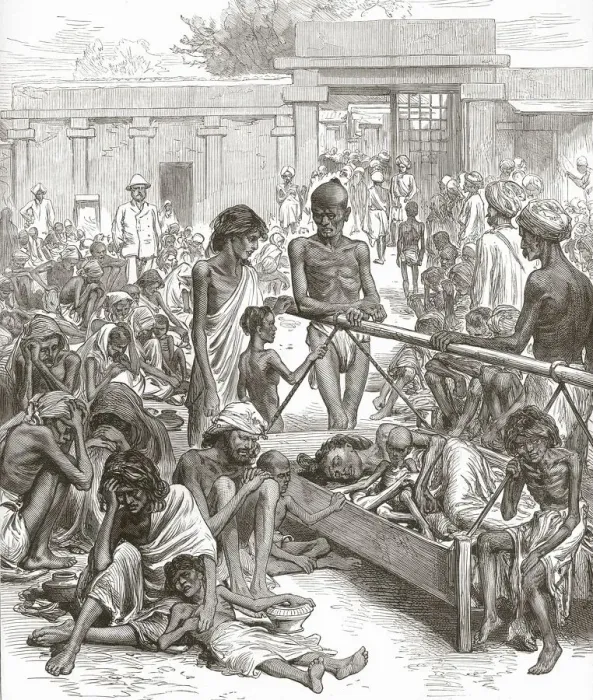 Framed Print : The Famine in India: Natives Waiting for Relief at Bangalore, October 1877. Creator Framed Print : The Famine in India: Natives Waiting for Relief at Bangalore, October 1877. Creator