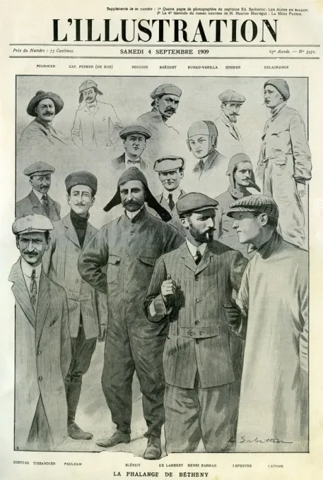 Framed Print : Famous aviators, cover of L Illustration, 4 September 1909 Framed Print : Famous aviators, cover of L Illustration, 4 September 1909