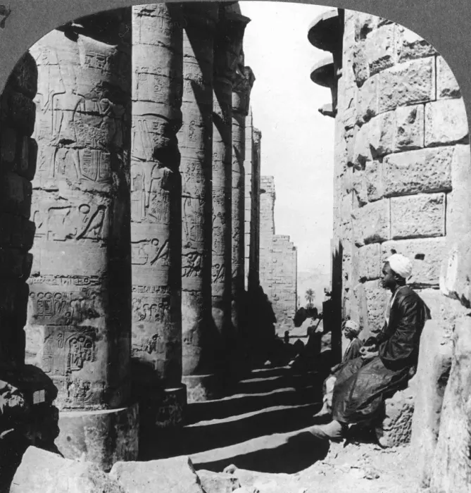 Framed Print : The famous colonnade in the great Temple at Karnak, Thebes, Egypt, 1905. Artist: Underwood & Underwood Framed Print : The famous colonnade in the great Temple at Karnak, Thebes, Egypt, 1905. Artist: Underwood & Underwood