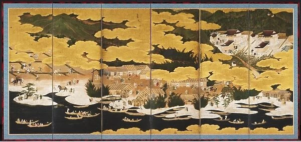 Famous Views of Omi, 1660s-90s. Creator: Kano Ein? (Japanese, 1631-1697), circle of